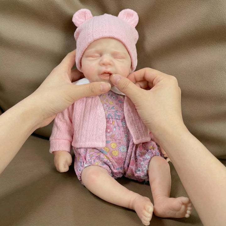 NPK Pascale 12inch Can Open Mouth Doll Full Solid Silicone Flexible Elastic Super Soft Cute Small Size Squish Toy