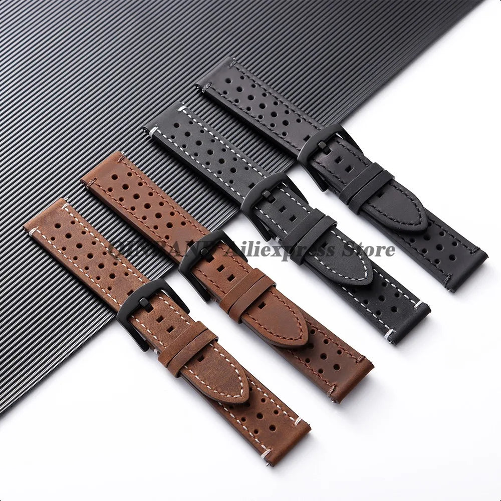 Soft Cowhide Leather Watch Band 18–24mm for Huawei Watch GT4/GT5