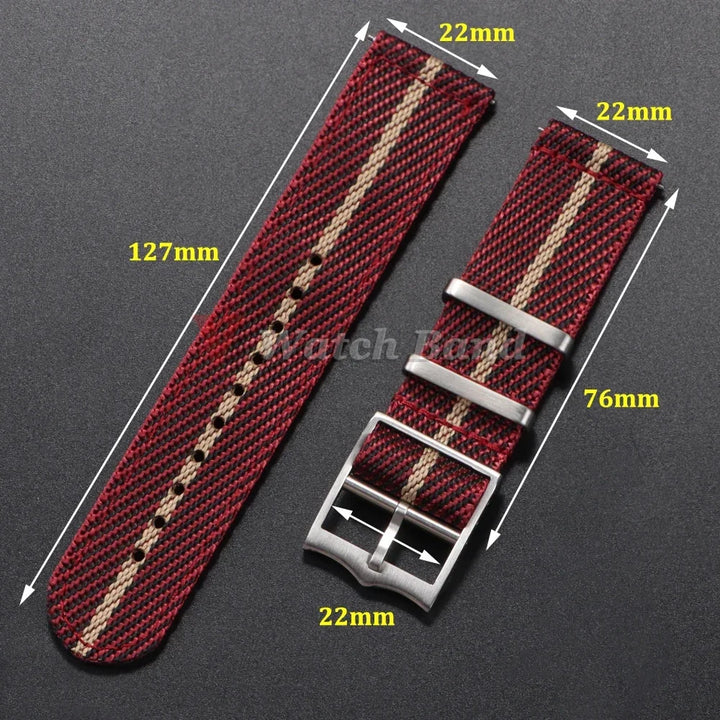 20/22mm Nylon NATO Watch Strap for Tudor, Omega, Seiko