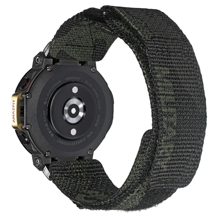 Hemsut Watch Bands For Huami Amazfit T-Rex 2/T-Rex 3/Pro Millitary Camouflage Nylon Sports Strap With Woven Loop Design