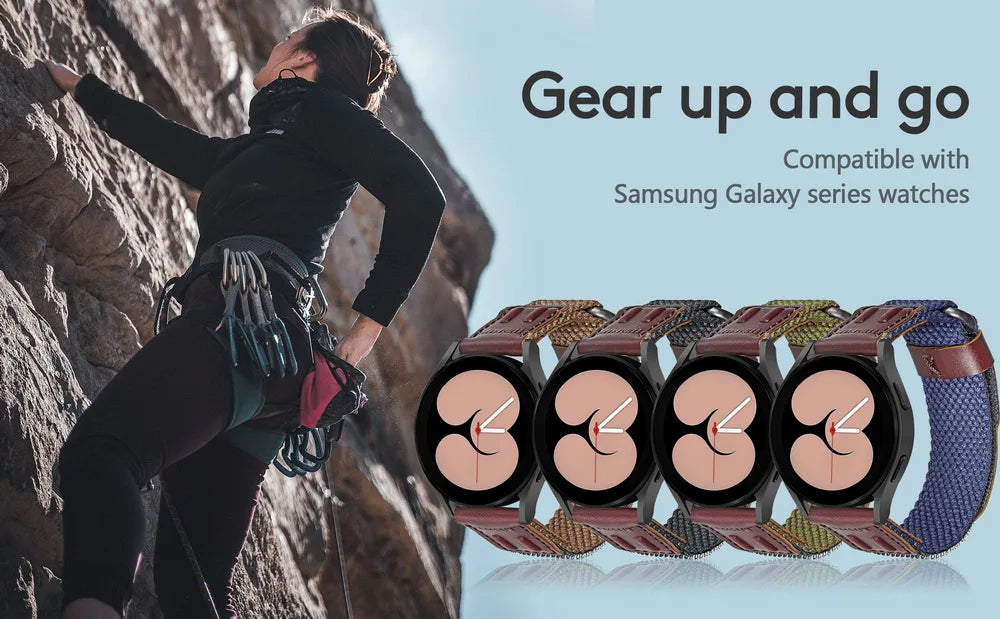 HEMSUT Nylon Quick-Release Watch Strap – 20/22mm for Samsung Galaxy