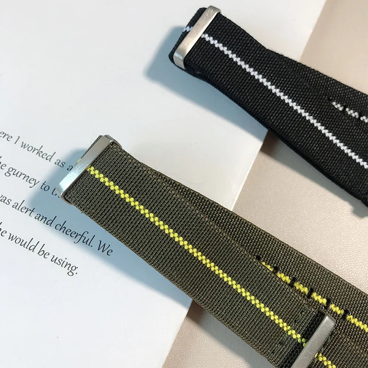 Trendy Nylon Military Watch Strap – 18/20/22mm Elastic French Troops Style