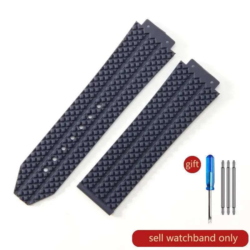 Silicone Rubber Watch Strap for Hublot (26×19mm, 24×17mm)