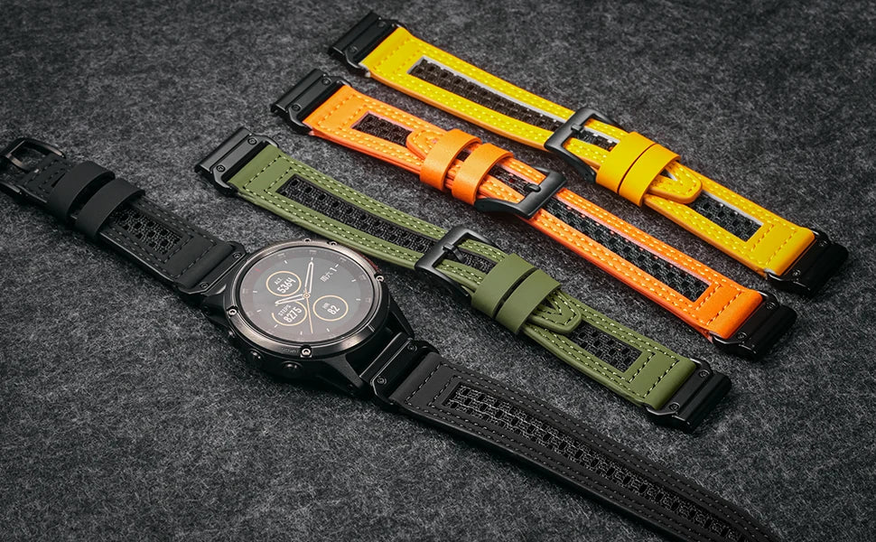 HEMSUT Nylon QuickFit Watch Strap – 20/22/26mm for Garmin Fenix, Tactix, MARQ, Quatix