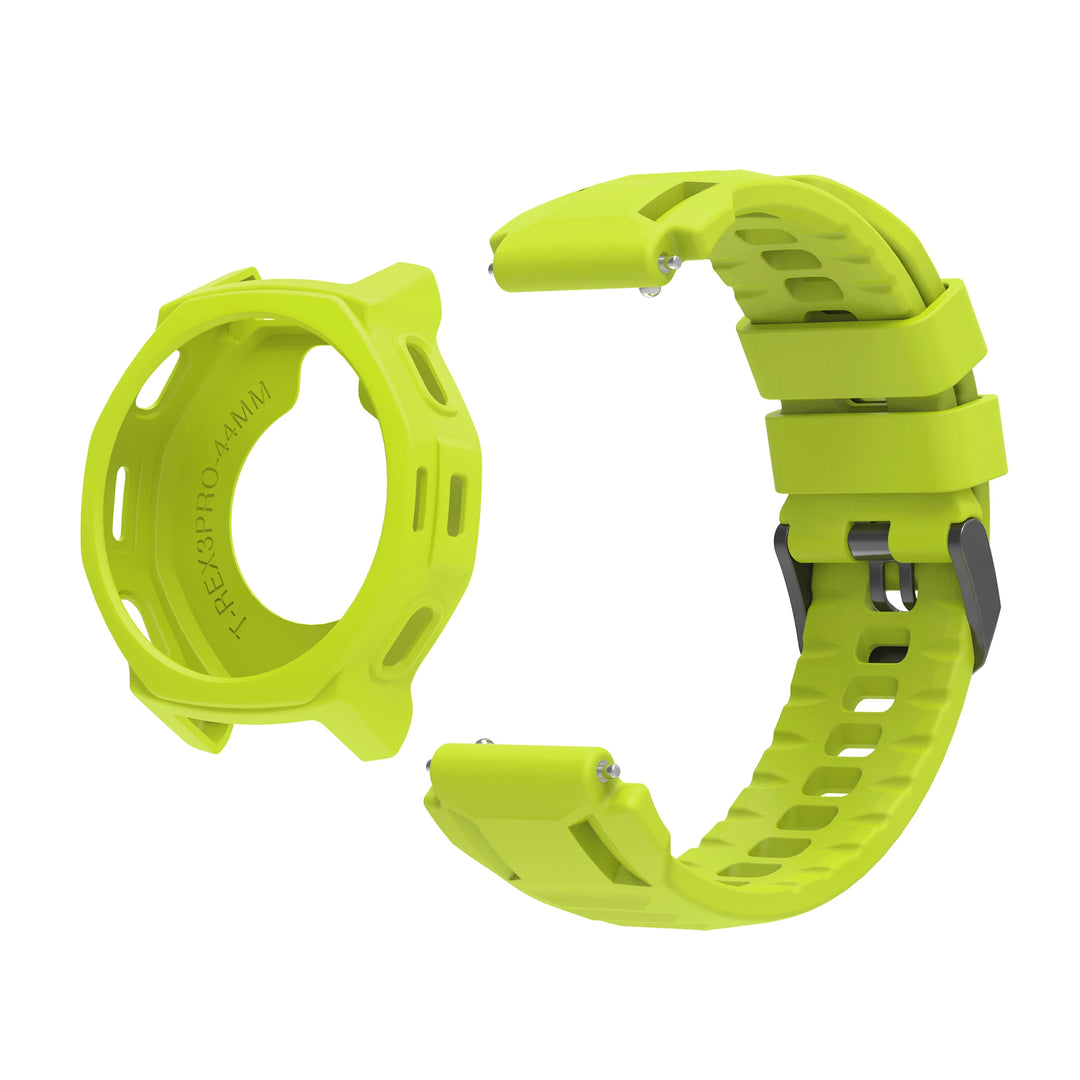 Silicone Strap with Protective Case for Amazfit T-Rex 3 Pro (44mm)