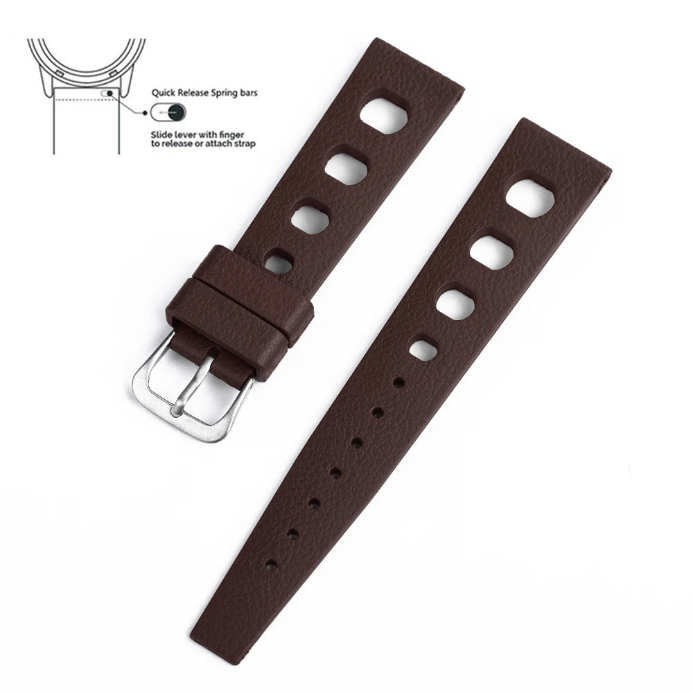 New Design FPM/FKM Tropical Watch Strap 20mm 22mm Quick Release Rubber Watchbands For Omega Tudor S-eiko Watches Accessories