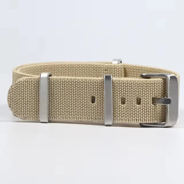 Trendy Nylon Military Watch Strap – 18/20/22mm Elastic French Troops Style