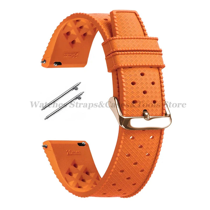 Tropic Silicone Watch Strap 18/20mm 22mm for Seiko for Fossil for Oris Wrist Band Quick Release Soft Rubber Bracelet Replacement