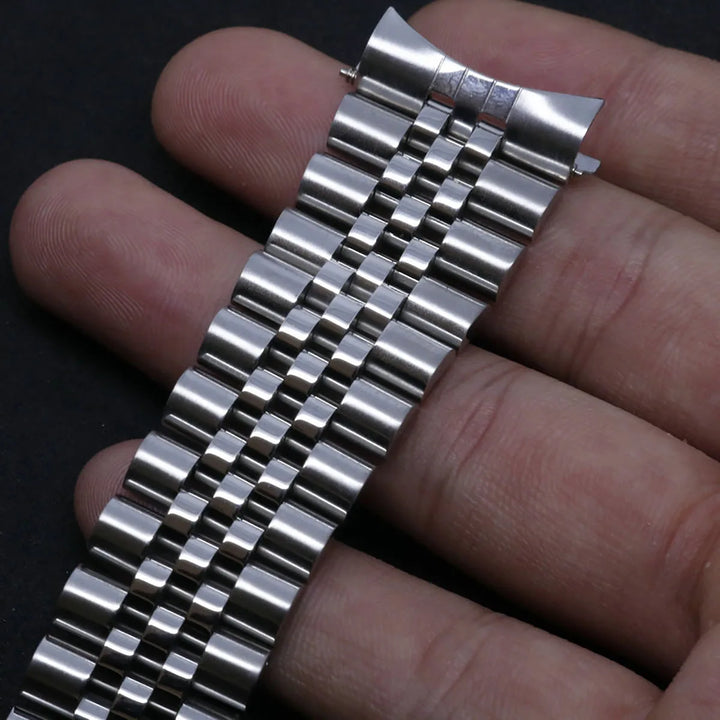 Curved Strap for Seiko Luxury Solid Stainless Steel Watch Band 18/19/20/21/22/24/26mm Arc End Belt Men Watch Accessories