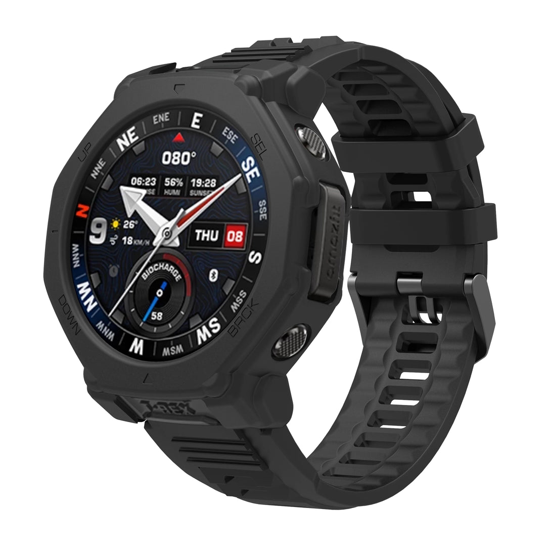 Silicone Strap & Protective Case for Amazfit T-Rex 3 Pro – 48mm Replacement Band