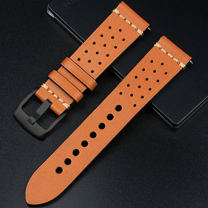 Fashion Quick Release Top Grain Leather Watch Band 20mm 22mm