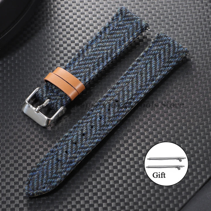 Vintage Leather Nylon Strap (18–22mm) – Quick Release Replacement