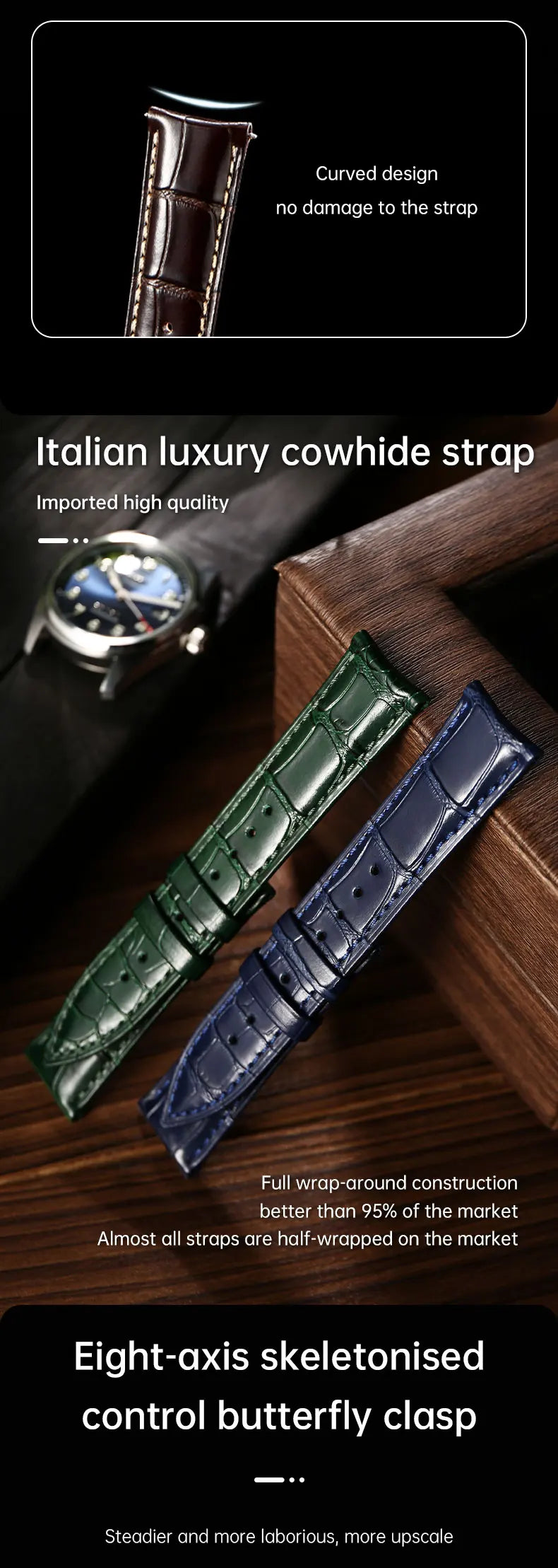 Maikes Longines Leather Watch Strap 20mm 21mm 22mm Accessories Watchbands Braceletes For Fossil Hamilton Watch Band