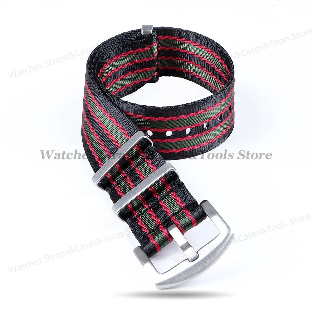 18mm 20mm 22mm Soft Nylon Watchband Bracelet Army Military Men Sport Strap for Omega 007 for Seamaster 300 Replacement Wristband