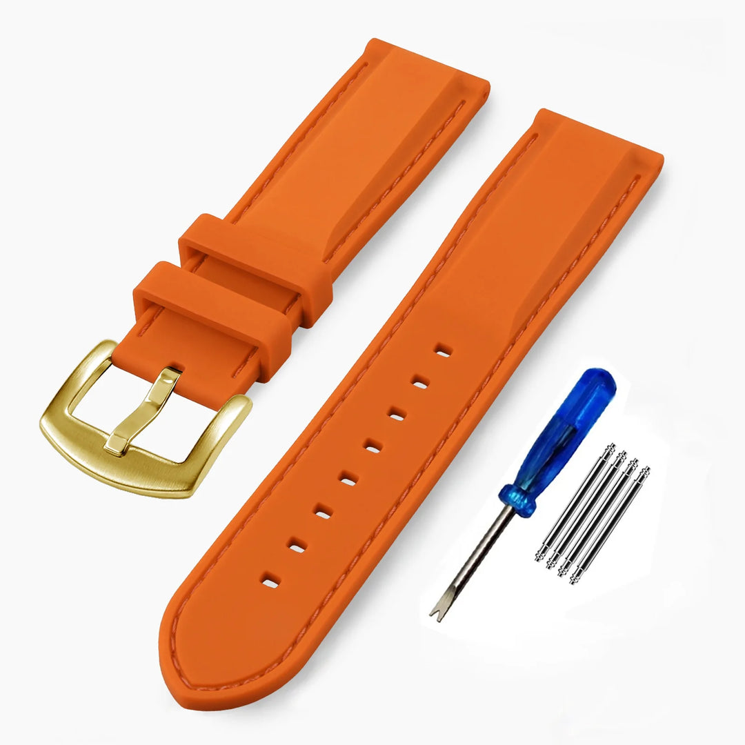 Silicone Rubber Watch Band 20–22mm (Soft & Comfortable Replacement)