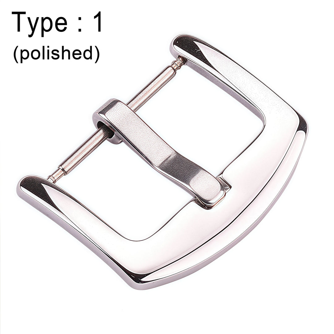 Stainless Steel Watch Buckle 16-24mm Silver Replacement Clasp