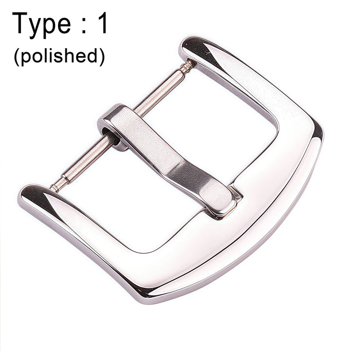 Stainless Steel Watch Buckle 16-24mm Silver Replacement Clasp