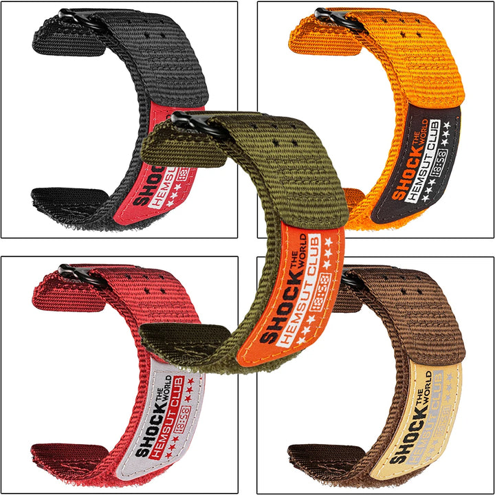 HEMSUT Nylon Replacement Watch Band for Casio G-Shock DW, GA, BA, M Series