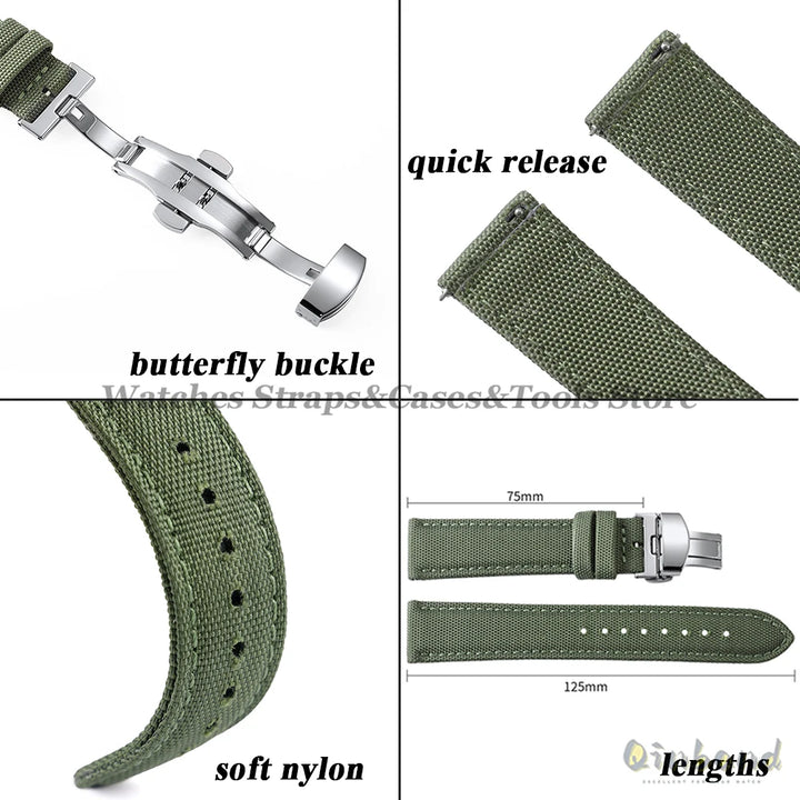 Quick Release Sailcloth Strap (20–22mm) – Military Sport