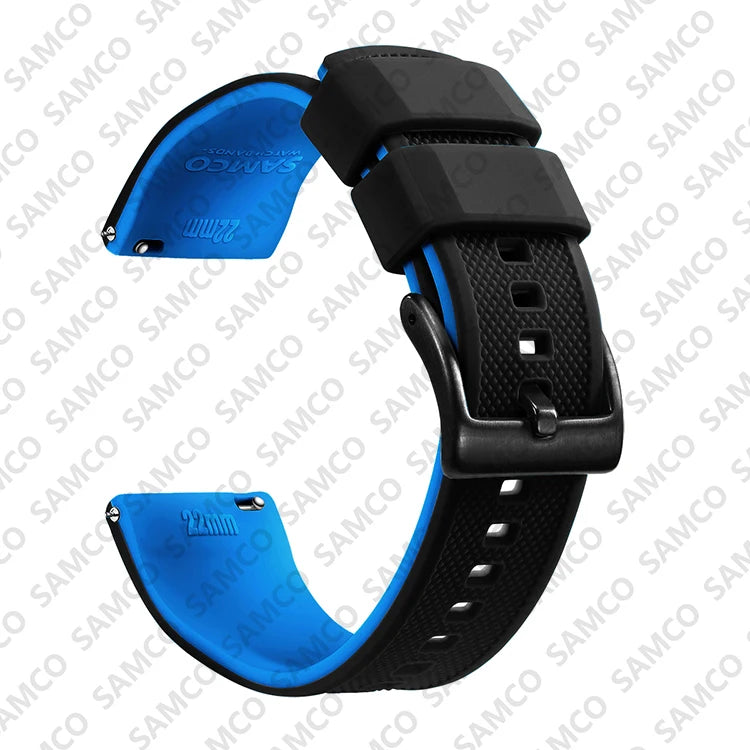Premium Silicone Rubber Watch Band 18–22mm (Quick Release)