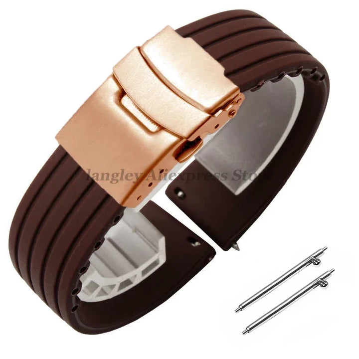 18mm 20mm 22mm 24mm Quick Release Silicone Watchband for Huawei Watch GT4/GT3 46mm for Seiko for Omega for Fossil Rubber Straps