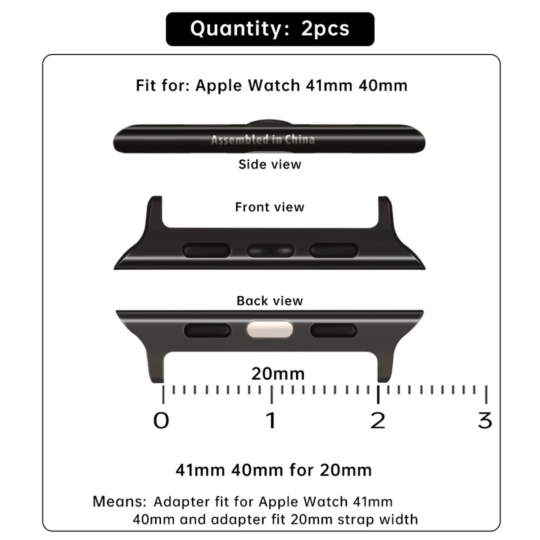 2pcs Apple Watch Ultra 49mm Adapter For Apple Watch Strap Series 9 8 7 SE 45mm 44mm 41mm 40mm Band Stainless Steel Connector