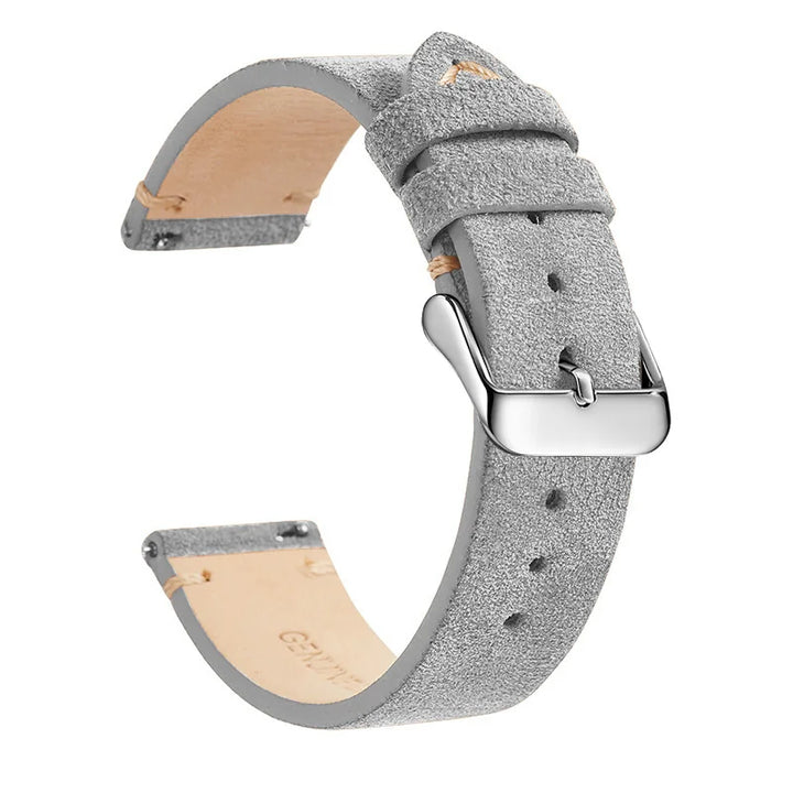 Genuine Leather Quick-Release Watch Strap 14–22mm