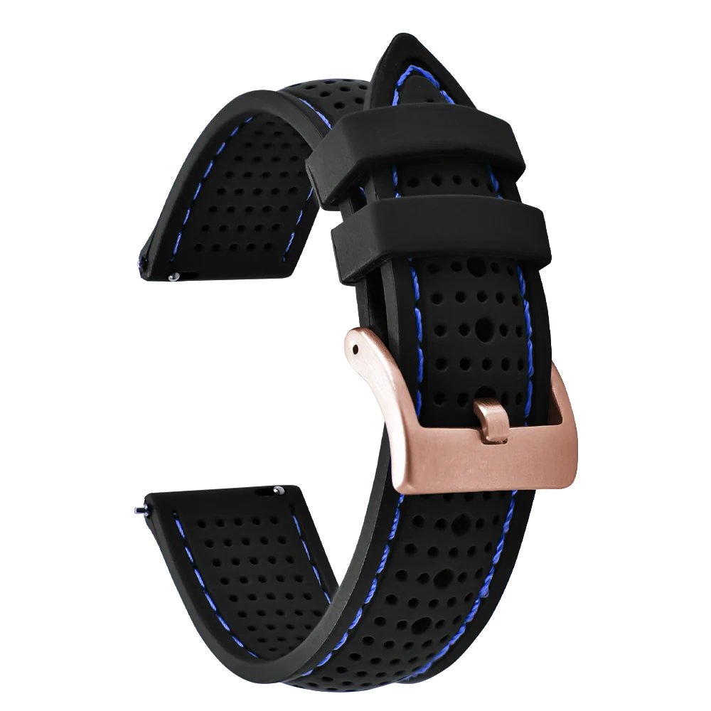 NATOBELT Soft Porous Rubber Watch Strap – Quick Release (18-22mm)