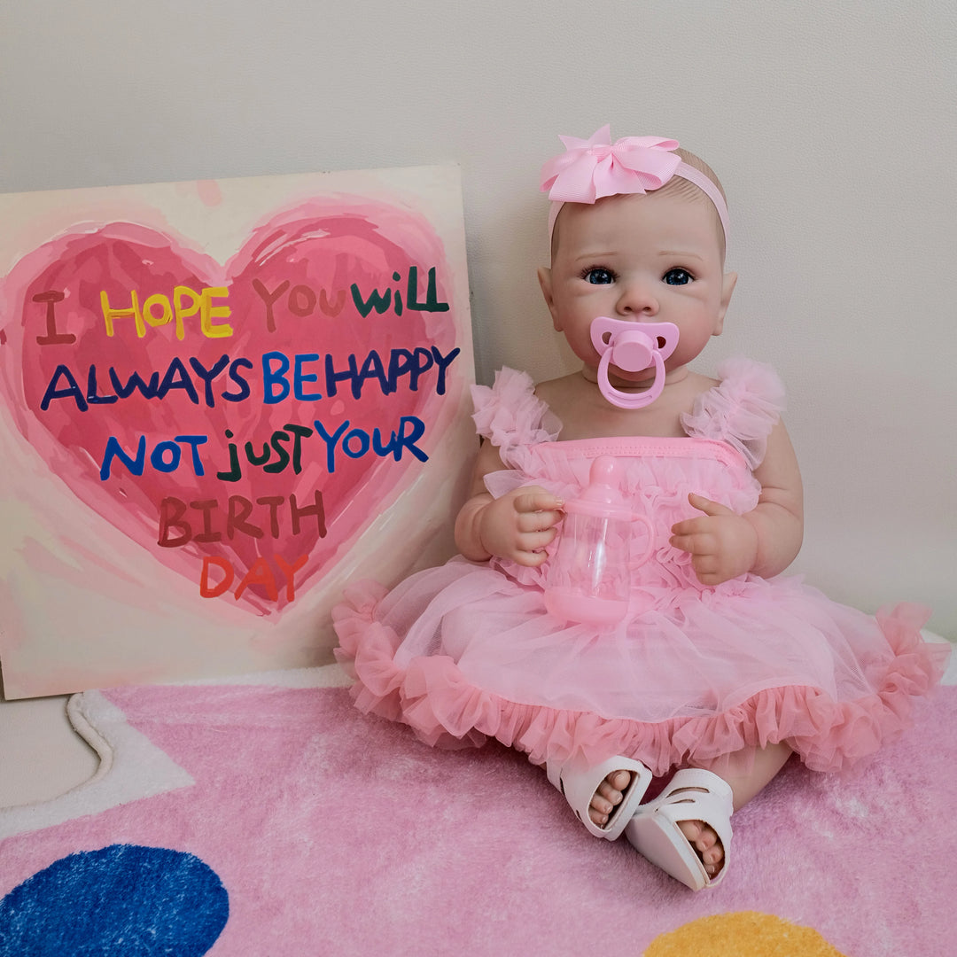 18″ Bettie Realistic Reborn Baby Doll (Soft Touch, Hand‑Rooted Hair)