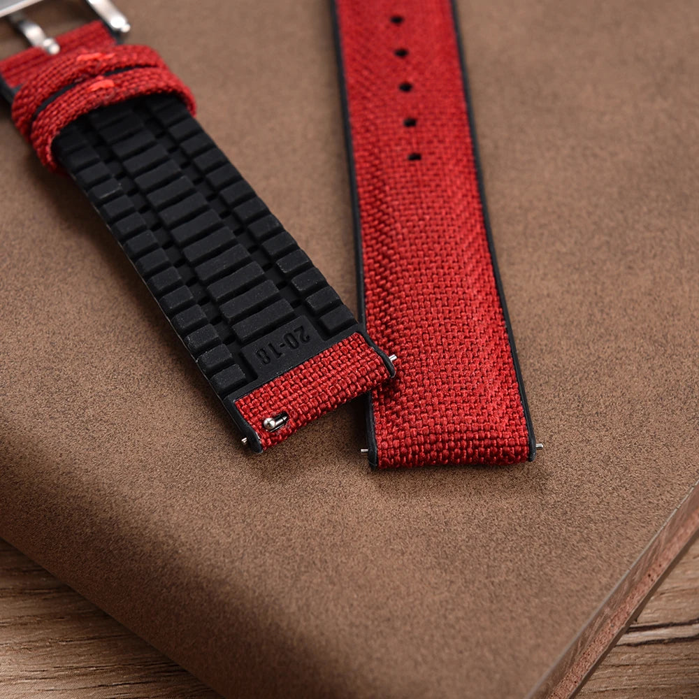 JUELONG New Design Sailcloth Rubber Strap Quick Release Waterproof Watch Bands 18mm 19mm 20mm 21mm 22mm Canvas Nylon Wristband