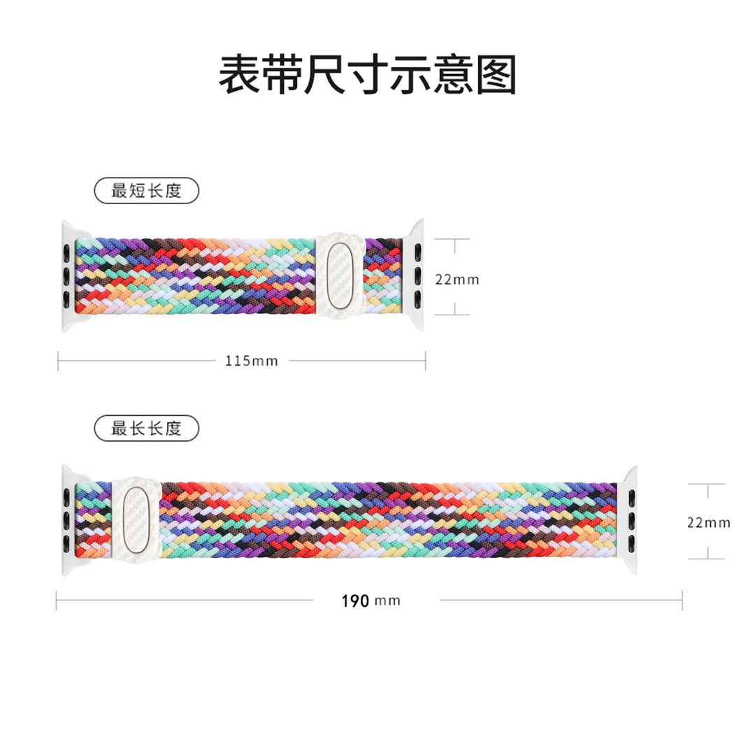 Strap For Apple watch band 44mm 42mm 40mm 45mm 46mm 41mm 49mm Braided Solo Correa Bracelet iWatch Series 9 8 10 7 6 5 4 se Ultra