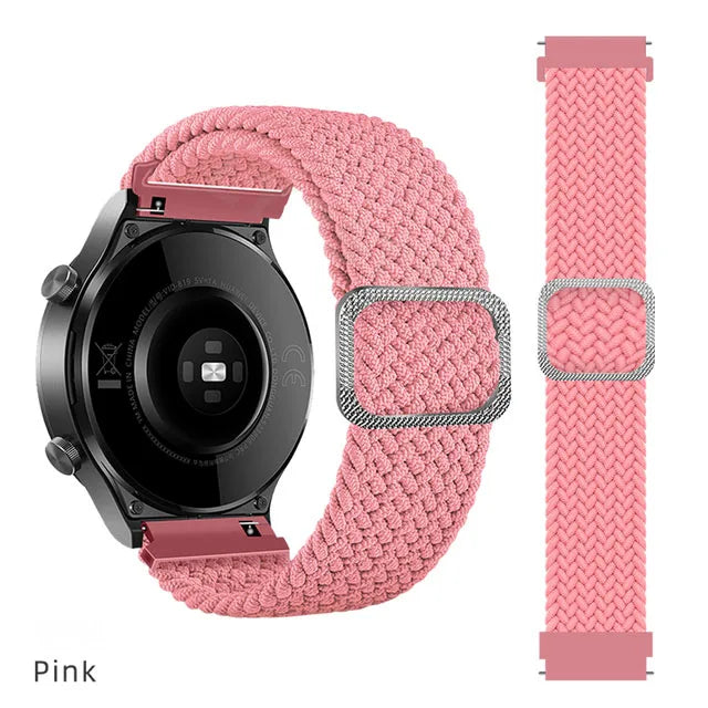 20/22mm Braided Nylon Strap for Realme Watch 2/3 & Amazfit Bip/GTS/GTR