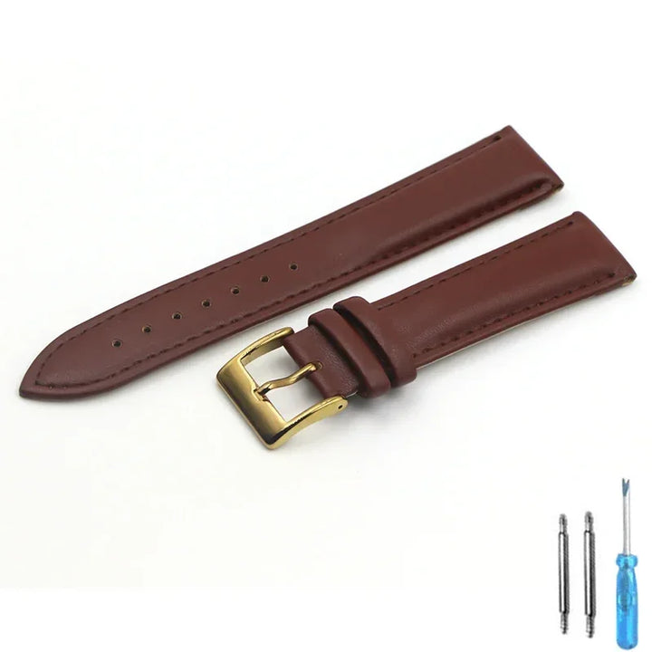 Calfskin Leather Watch Strap – 16–22mm Women’s Fashion Band