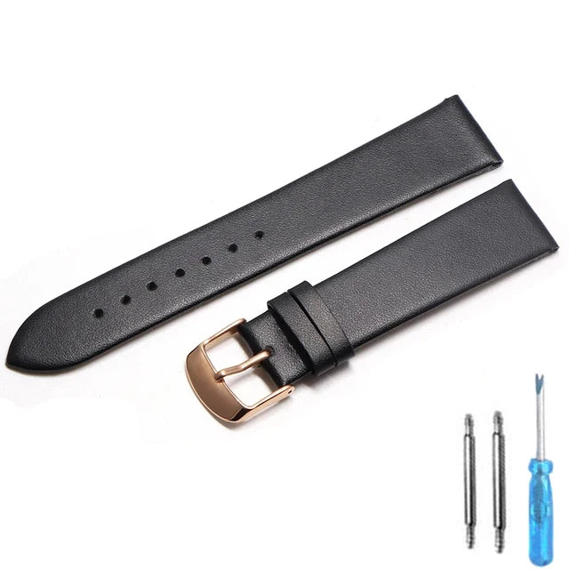 Cowhide Genuine Leather Watch Strap (18-22mm)