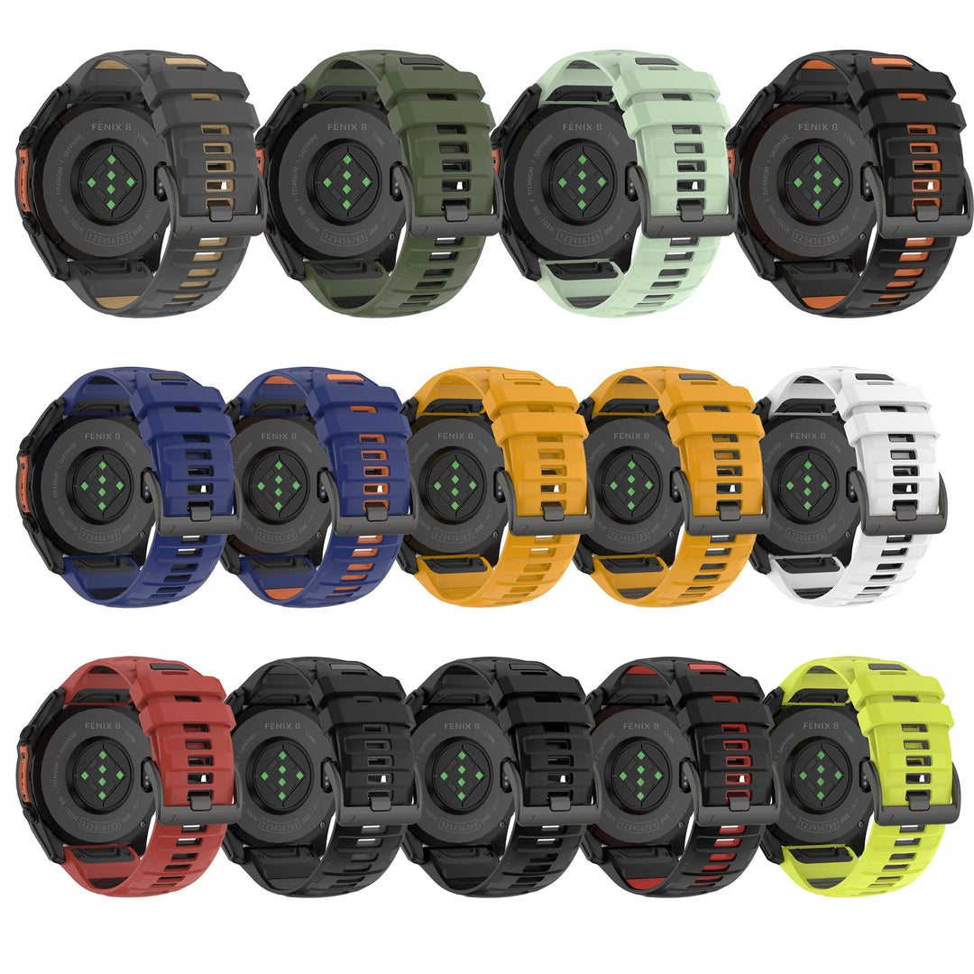 QuickFit 22/26mm Silicone Strap for Garmin Fenix & Forerunner – Quick Release Watch Band