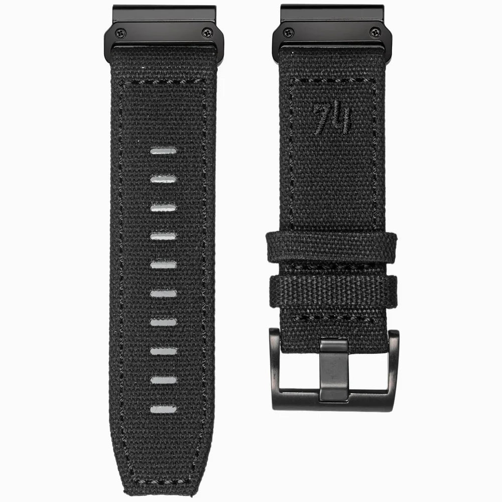 HEMSUT Canvas QuickFit Watch Strap – 20/22/26mm for Garmin fēnix, Tactix, Forerunner, MARQ