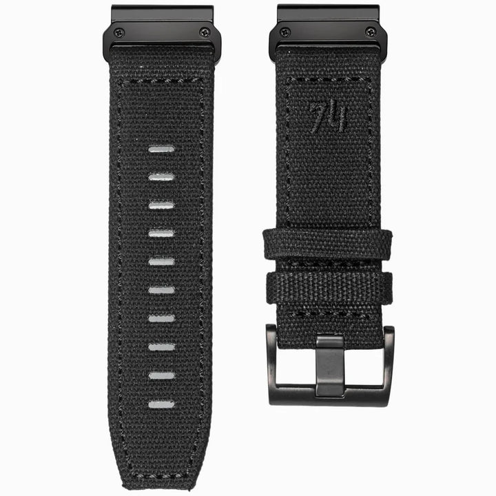 HEMSUT Canvas QuickFit Watch Strap – 20/22/26mm for Garmin fēnix, Tactix, Forerunner, MARQ
