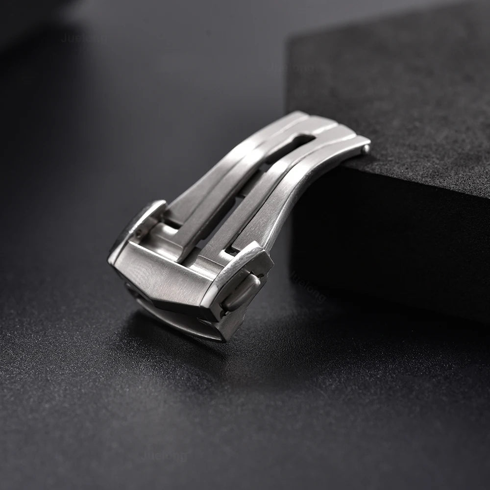 Stainless Steel Deployment Clasp – 18–22mm Folding Buckle for Omega Seamaster & Speedmaster