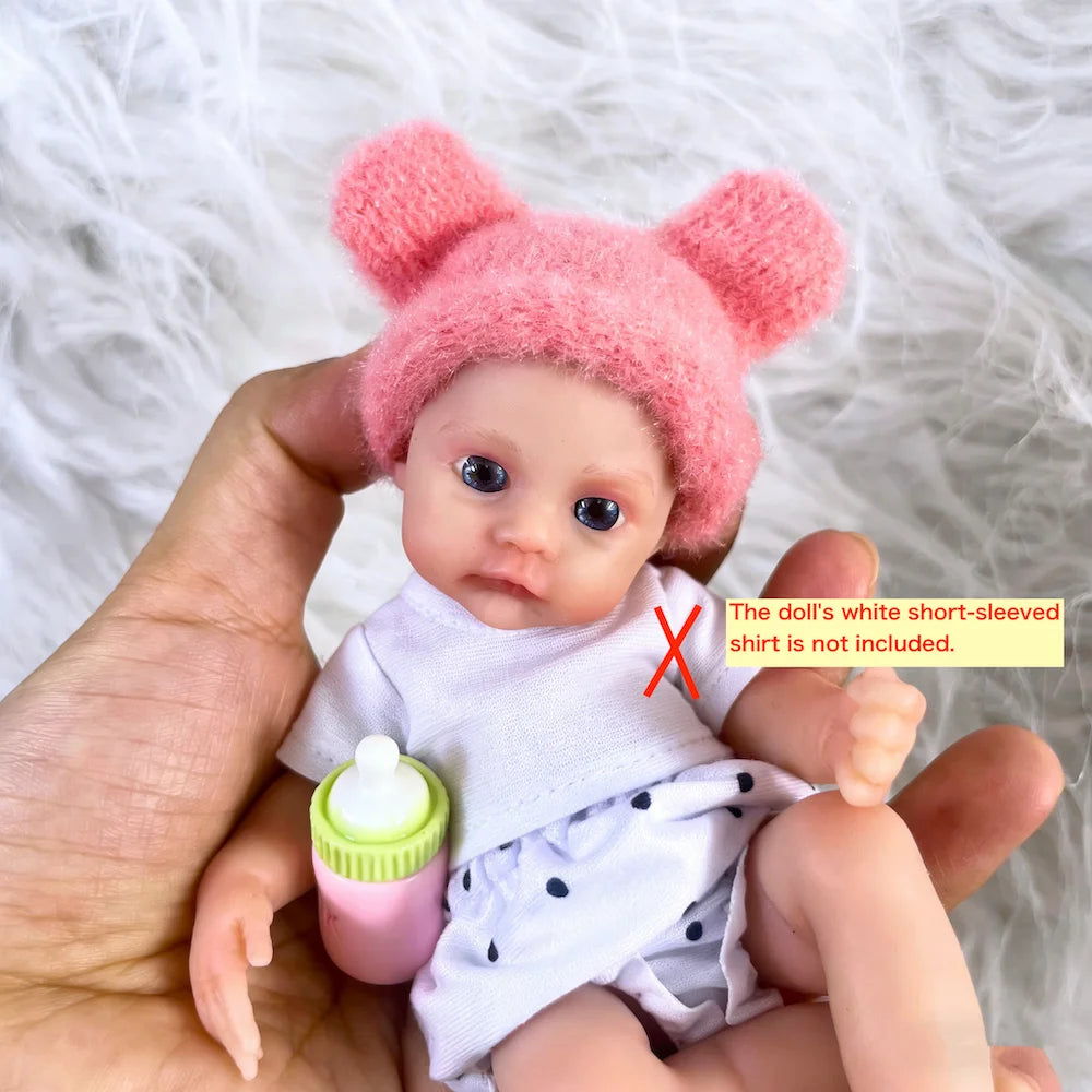6" Full Solid Silicone Reborn Baby Meadow Doll