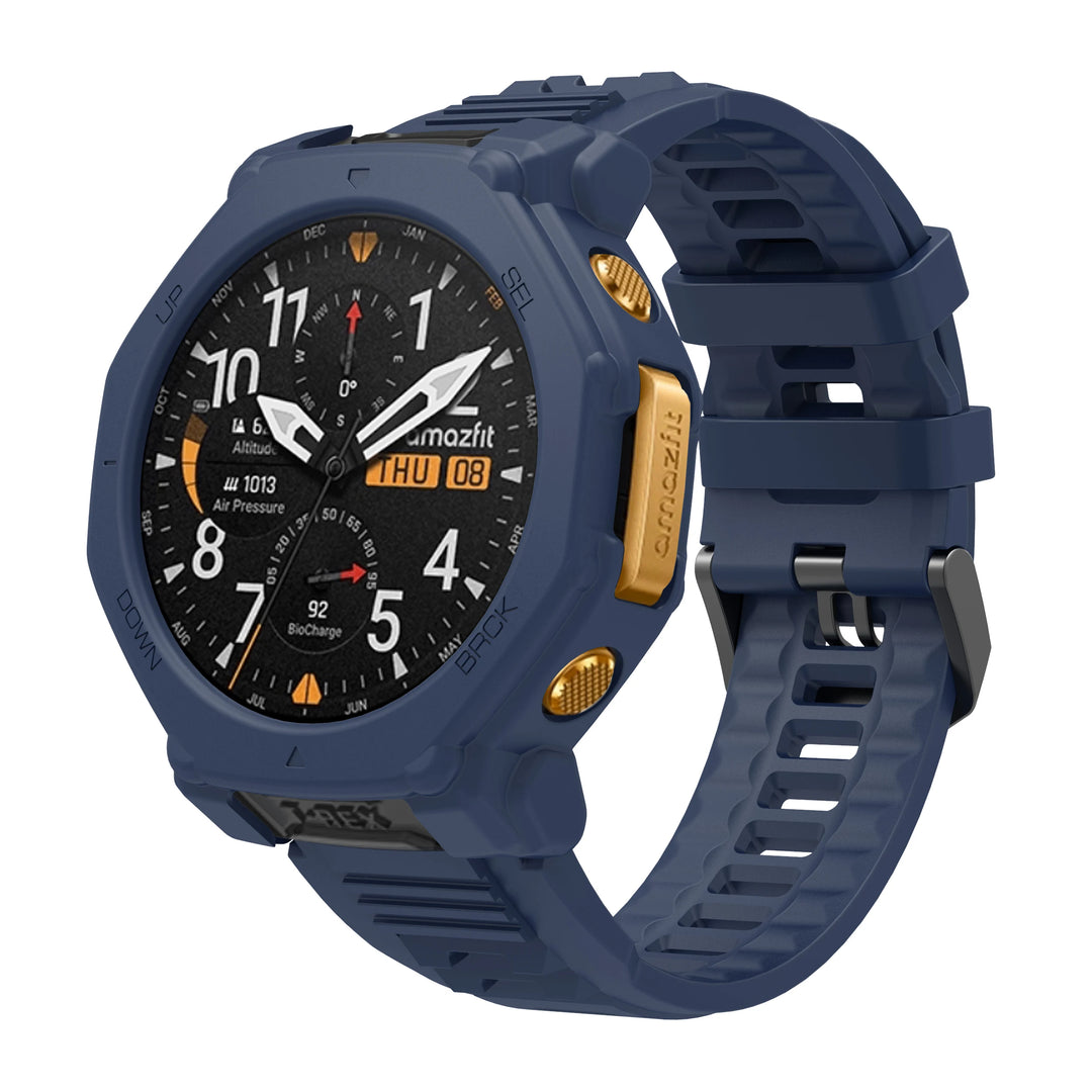 Silicone Strap & Protective Case for Amazfit T-Rex 3 Pro – 48mm Replacement Band