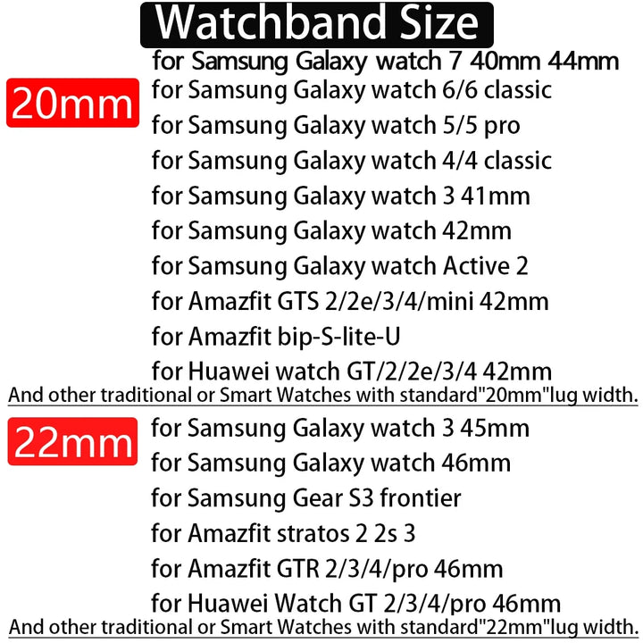 Nylon Braided Loop Watch Strap 20-22mm for Samsung Galaxy Watch & Huawei GT Series