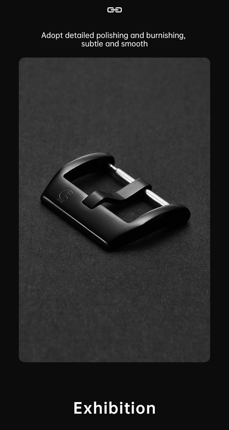 316L Stainless Steel Watch Buckle 18–20mm Silver/Black/Rose Gold – MAIKES