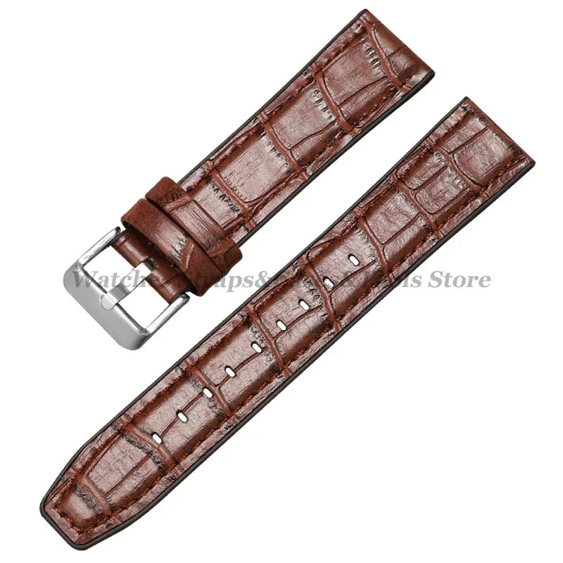 Silicone & Leather Watch Strap for Huawei & Samsung – 18–46mm