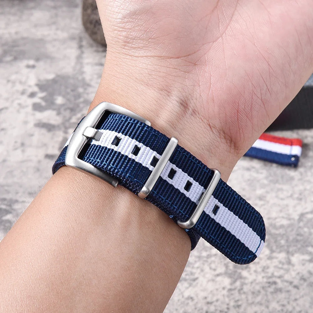 JUELONG Premium  Quick Release Sailcloth Nylon Strap 18mm 20mm 22mm Military Nylon Watchband For Watch Accessories Replacement