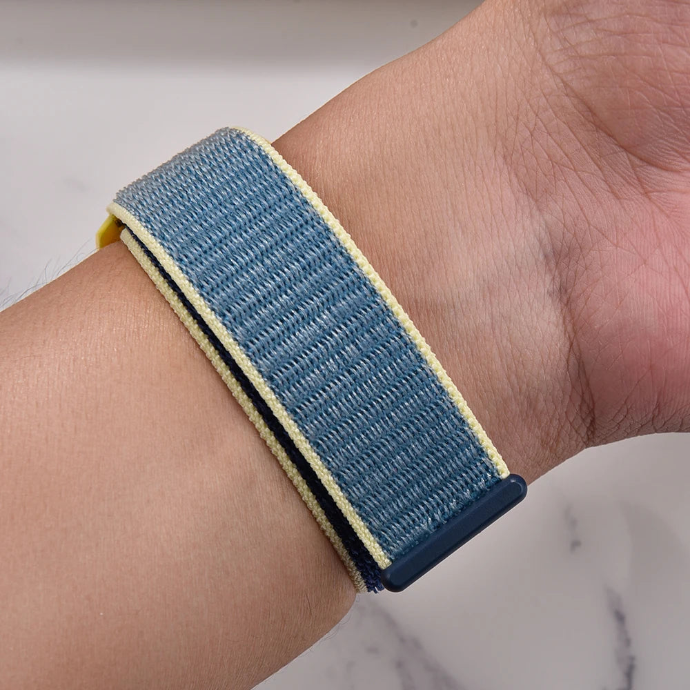 NATOBELT Hook Loop Adjustable For Comfort Delugs Nylon Sailcloth Strap Elastic Watch Strap 20mm 22mm Quick Release Watchbands