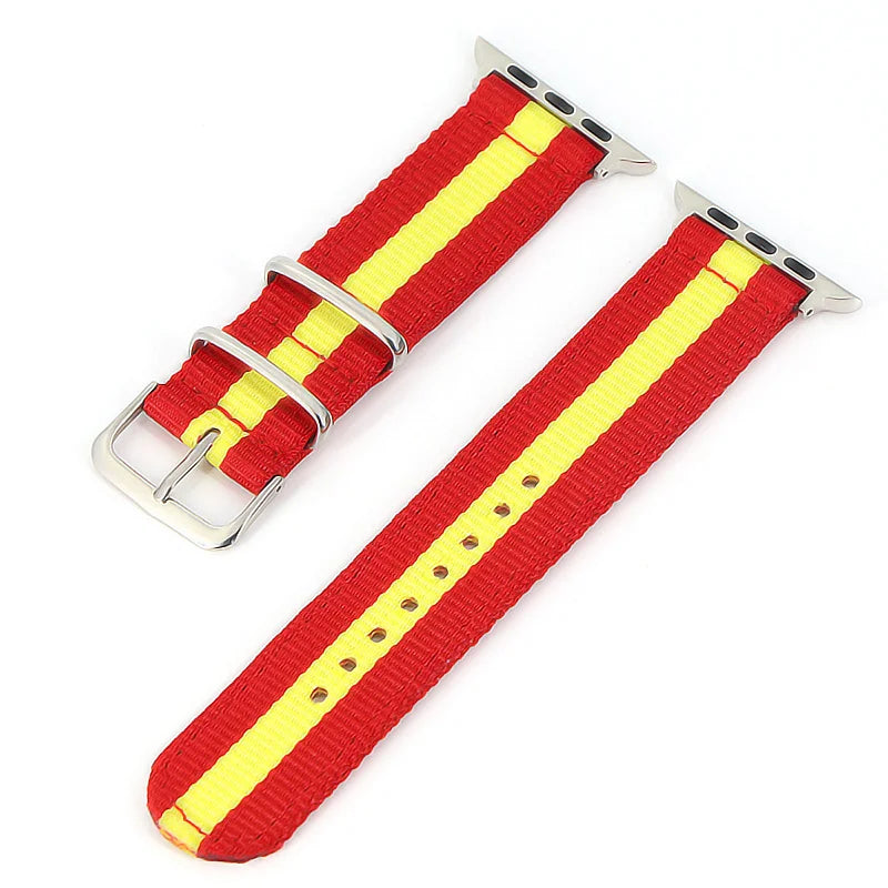 Nylon Watchband for iWatch 4 3 2 1 for Apple Watch Band 38mm 40mm Watch Strap 42mm 44mm Rainbow Wrist Bracelet