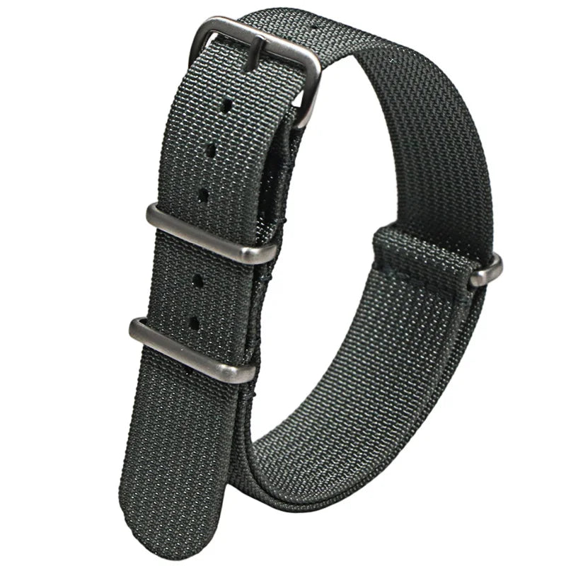 Ribbed Nylon Military Watch Strap (20-22mm)