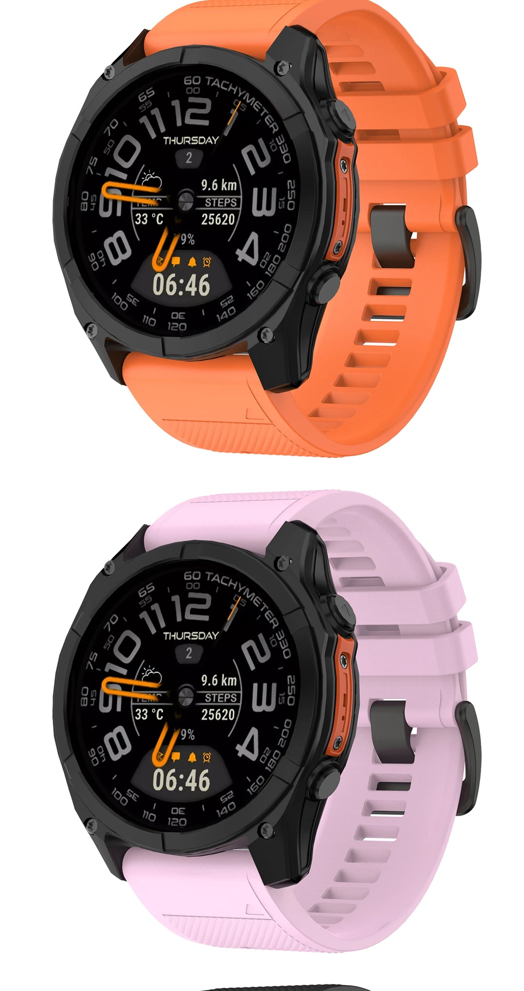 Silicone Watch Band for Garmin Fenix & Epix (22-26mm)