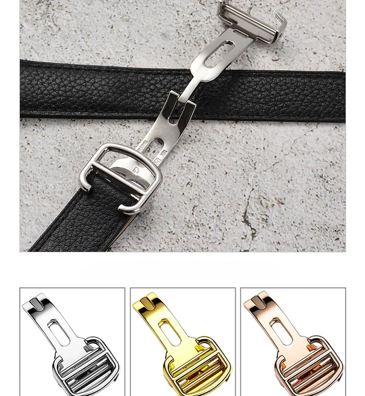 Cowhide Watch Strap Accessories for Cartier Tank – 16–23mm, Stainless Steel