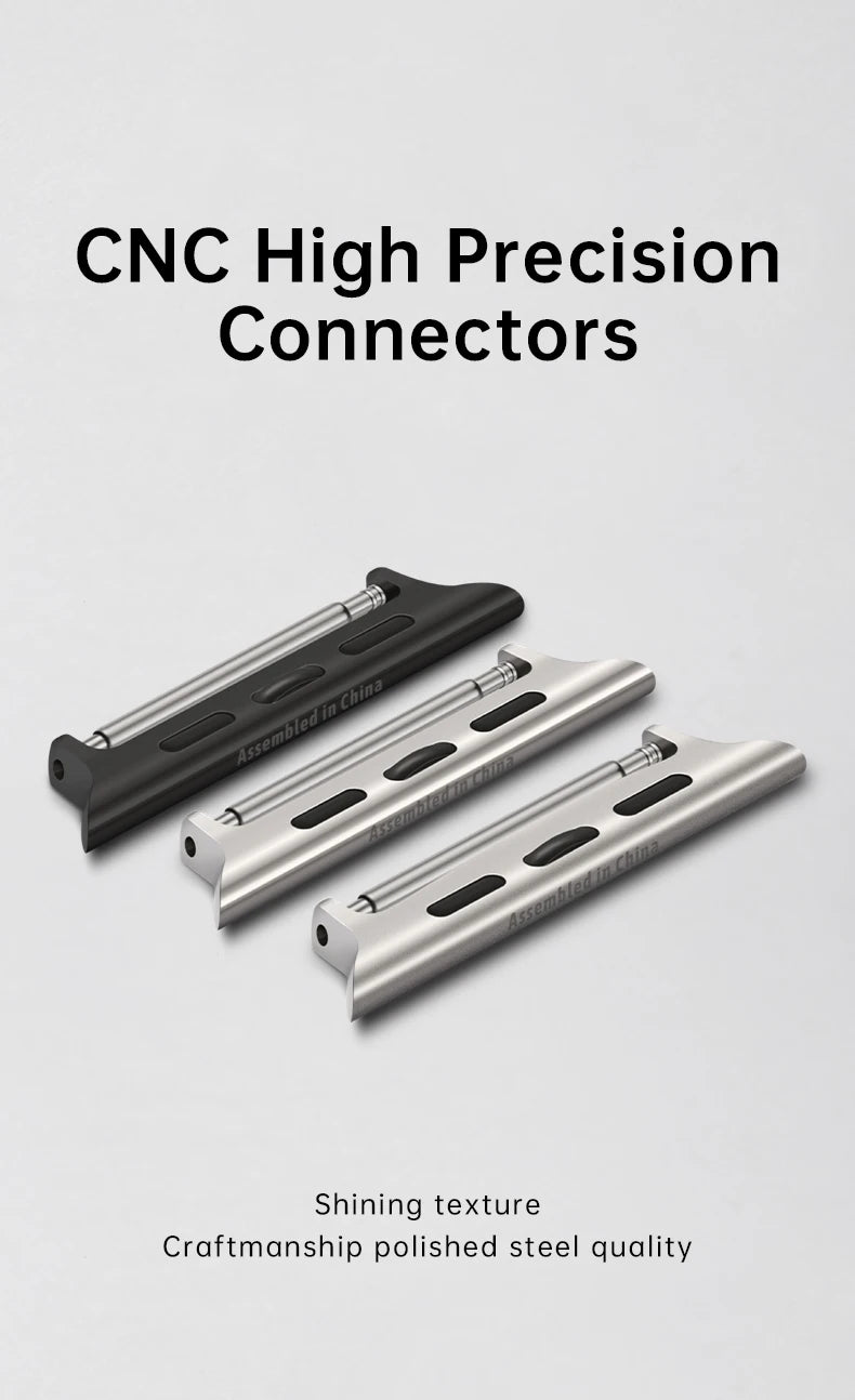 2pcs Apple Watch Ultra 49mm Adapter For Apple Watch Strap Series 9 8 7 SE 45mm 44mm 41mm 40mm Band Stainless Steel Connector